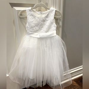 Flower Girl Baptism Christening Ivory Dress